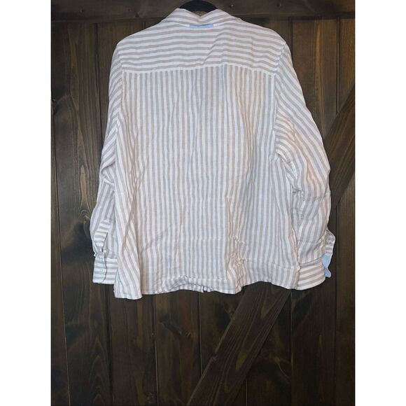 TOMMY BAHAMA Linen Striped Button Down Shirt - Picture 2 of 6